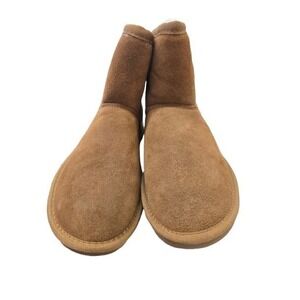 Women's Minnetonka Suede Leather Brown  Booties Sz 9 Fur Lining